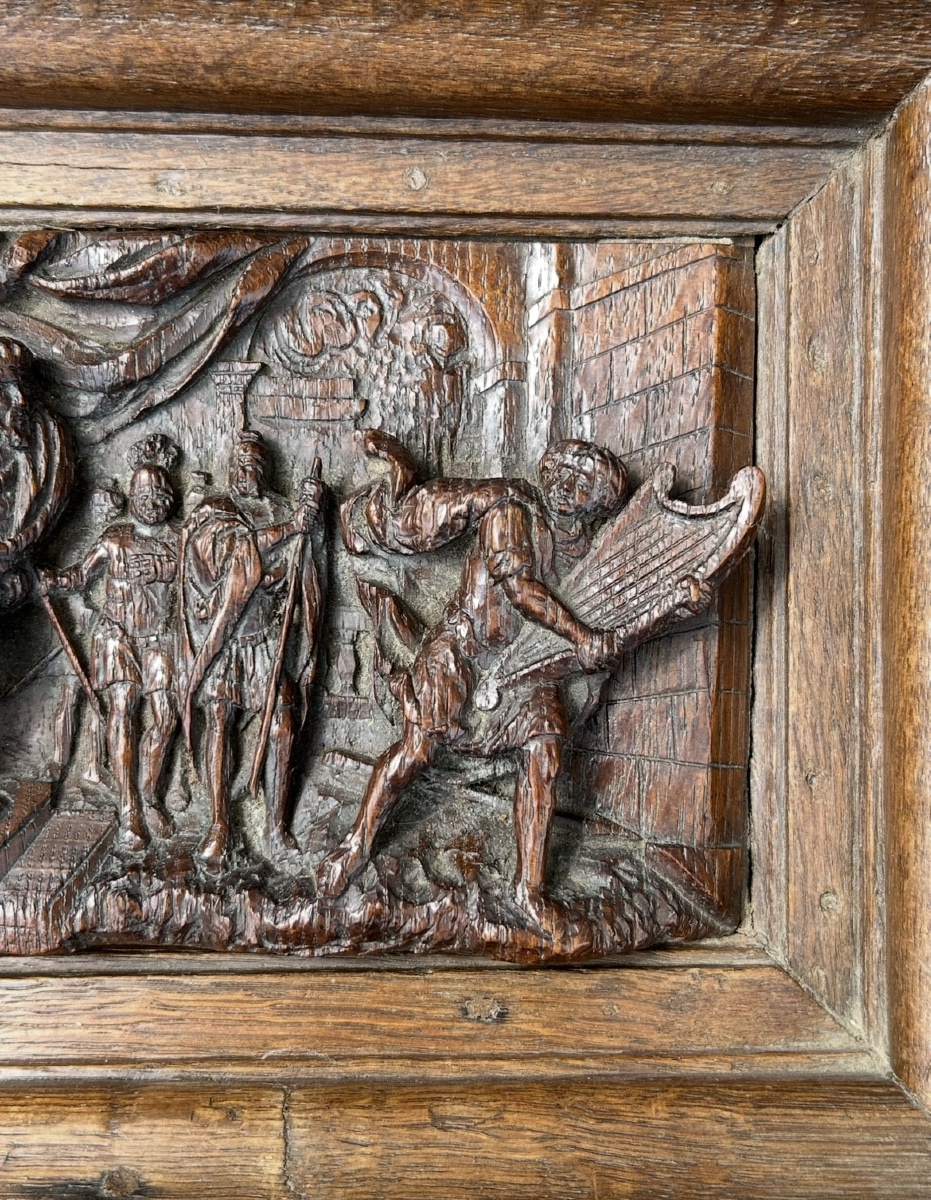 18th-century Carved Panel King David -photo-4