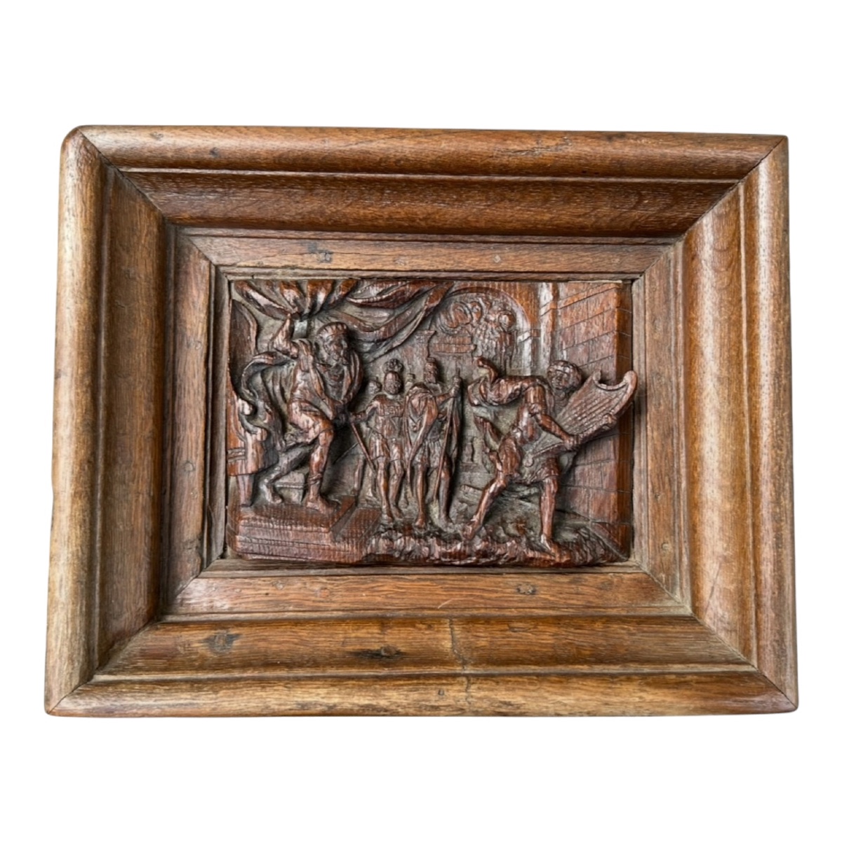 18th-century Carved Panel King David 