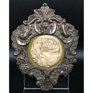 Handcarved Ivory Religious Scène