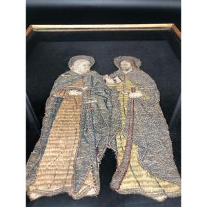 Fragment De Chasuble Deux Apôtres XVe Siècle