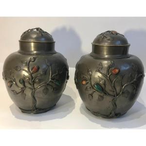 Pair De Vases Rares Antique Chine