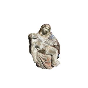 Pietà pre 16ième en Pierre sculpte 