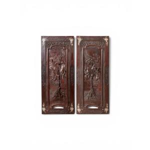 Panneaux Chinois bois sculpté