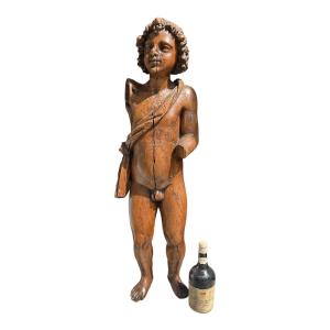 Grande putti bois sculpté