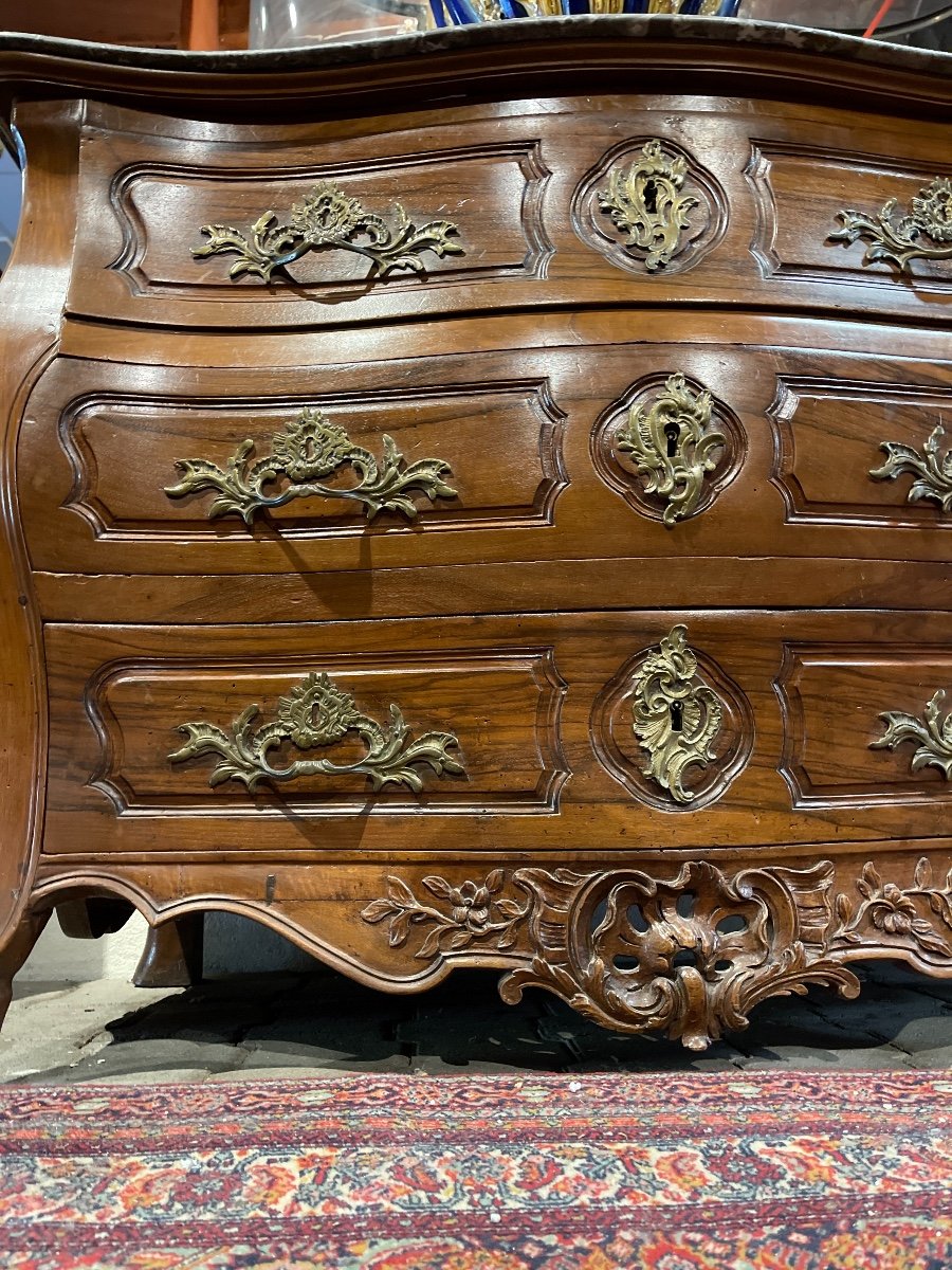 Curved Provencal Chest Of Drawers-photo-2