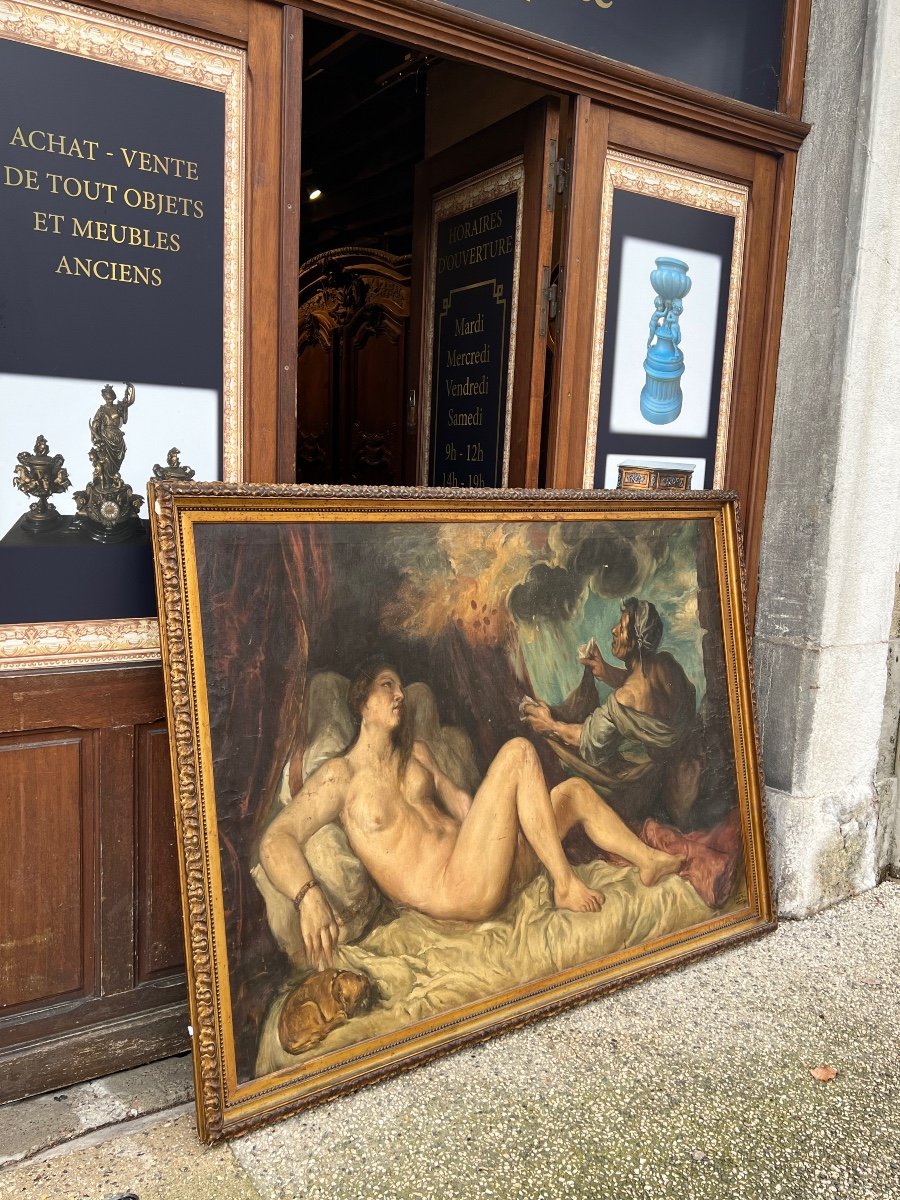 Very Large Painting On Canvas 18th-photo-1