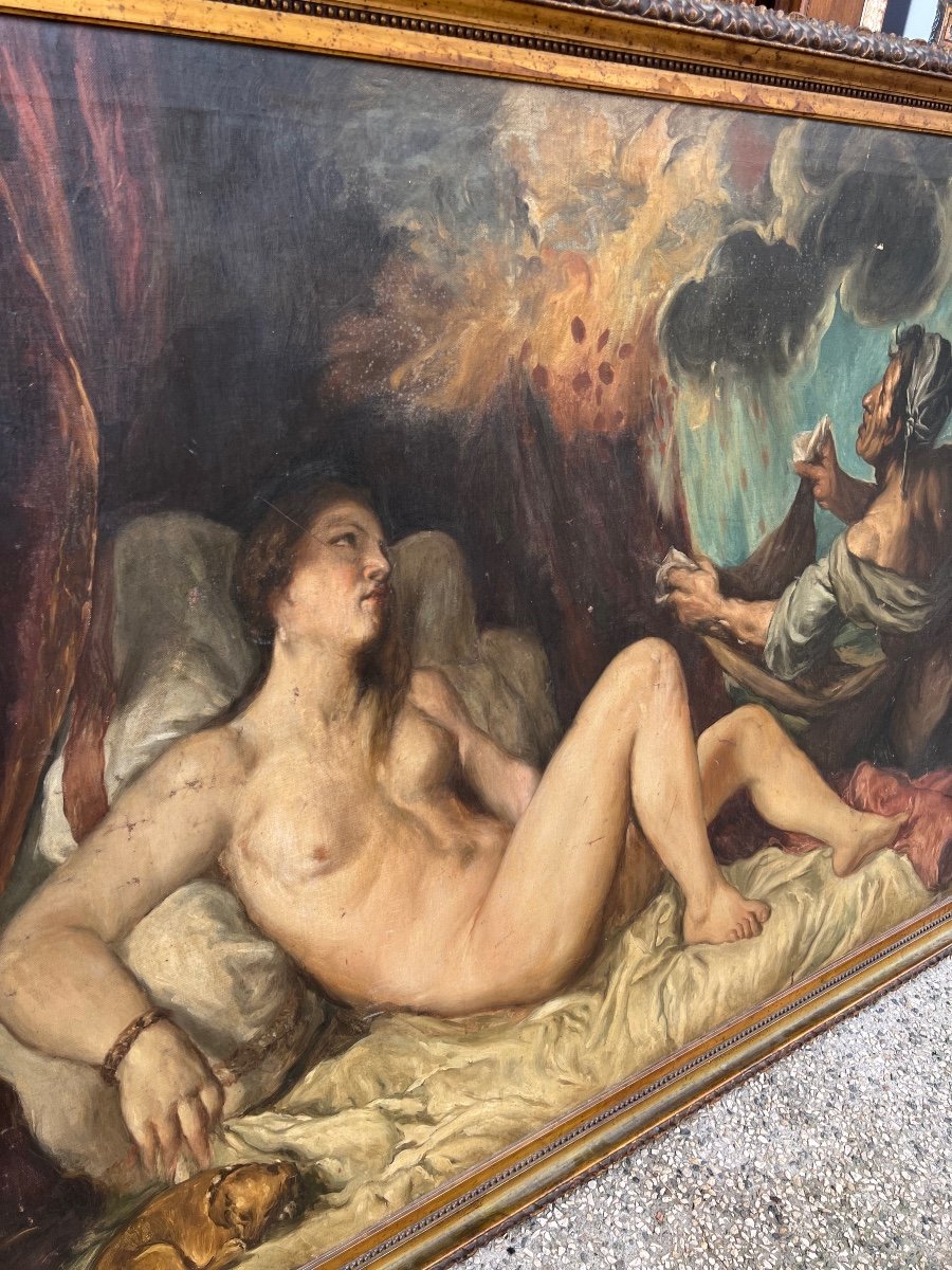 Very Large Painting On Canvas 18th-photo-5