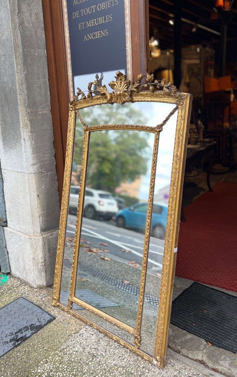 Miroir à parecloses style Régence d’époque 19e-photo-2