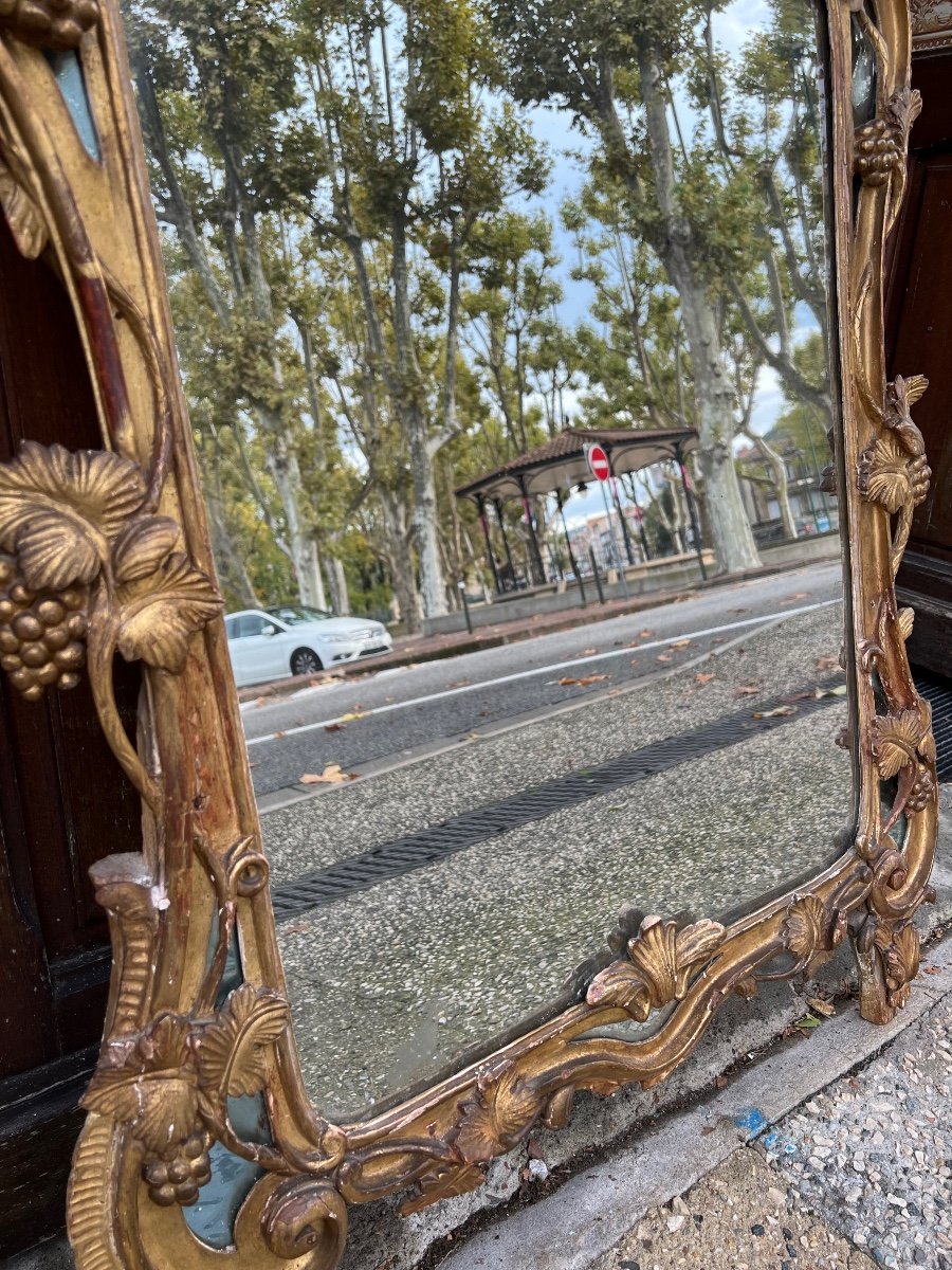 18th Century Pareclose Mirror Decorated With Grapes And Vine Leaves-photo-4