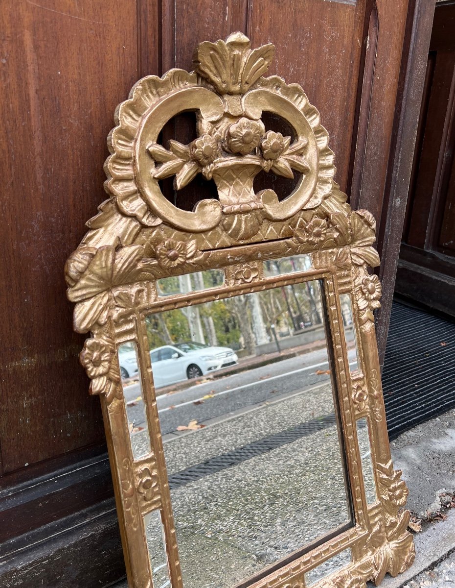 Petit Miroir à Parecloses D’époque 18ème -photo-1