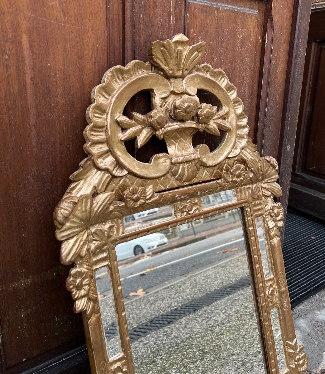 Petit Miroir à Parecloses D’époque 18ème -photo-2