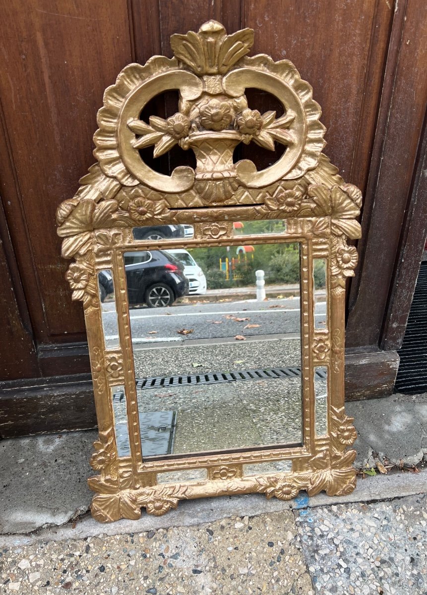 Petit Miroir à Parecloses D’époque 18ème -photo-4