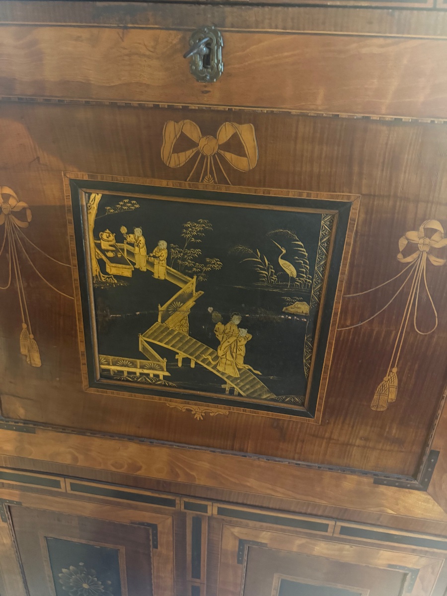 Secrétaire, Louis, XVI, laque  de Chine-photo-2