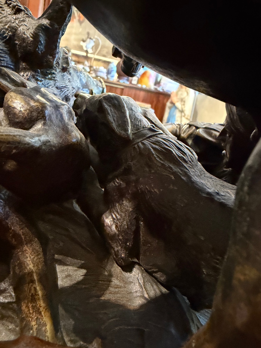 Bronze Statue Of Francis I Hunting A Wild Boar-photo-1