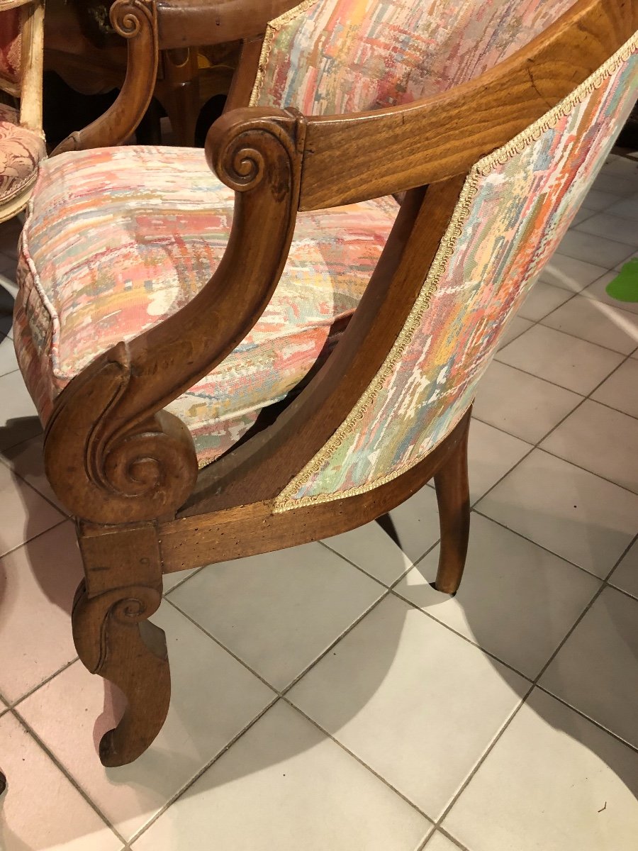 Paire De Fauteuil Empire-photo-2