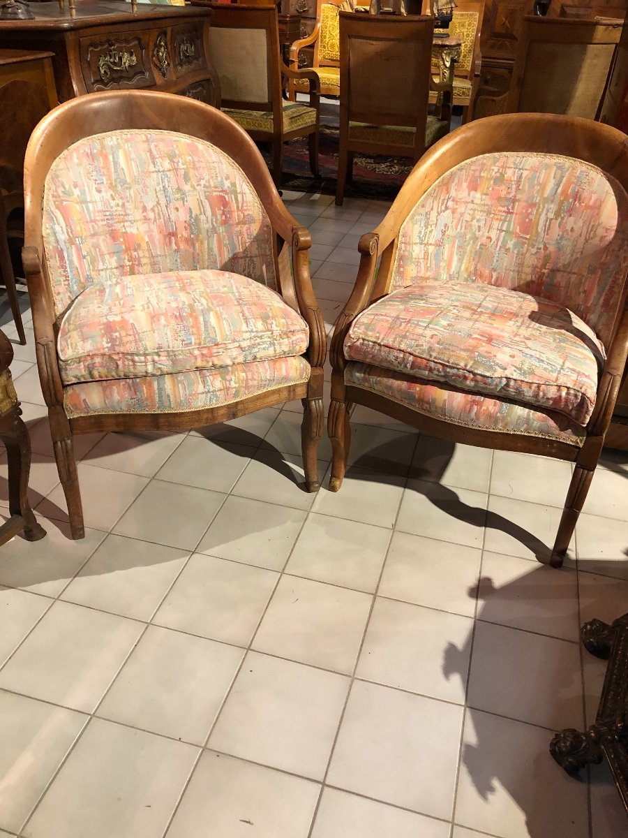 Paire De Fauteuil Empire
