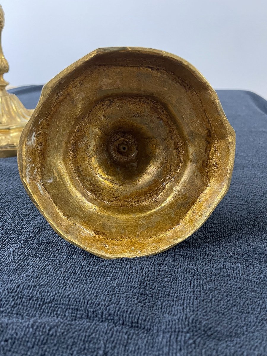Paire De Bougeoir Louis XV-photo-2