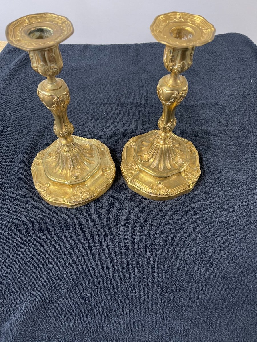 Paire De Bougeoir Louis XV