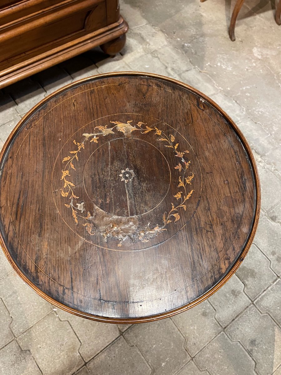 Small Charles X Pedestal Table-photo-2