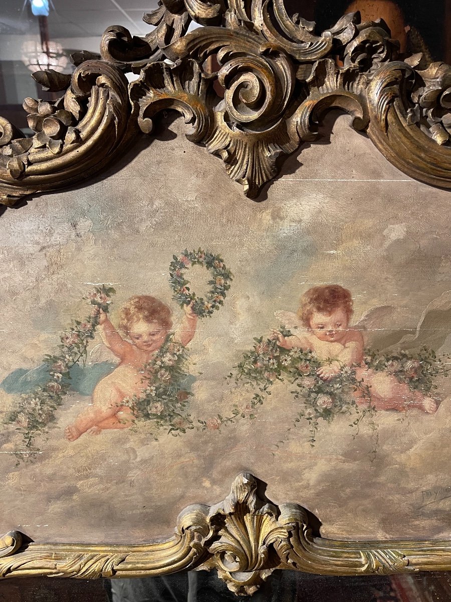 Trumeau Louis XV Bois Doré-photo-2