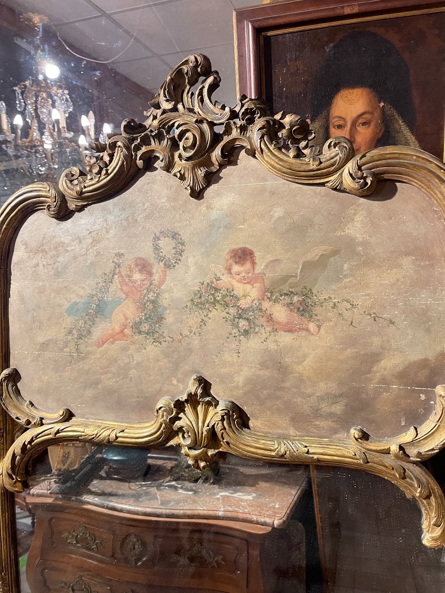 Trumeau Louis XV Bois Doré-photo-3