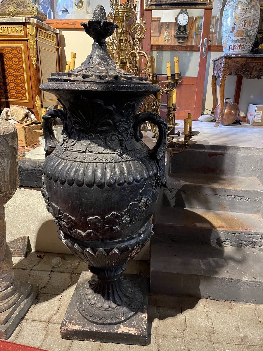 Pair Of Terracotta Vases-photo-3