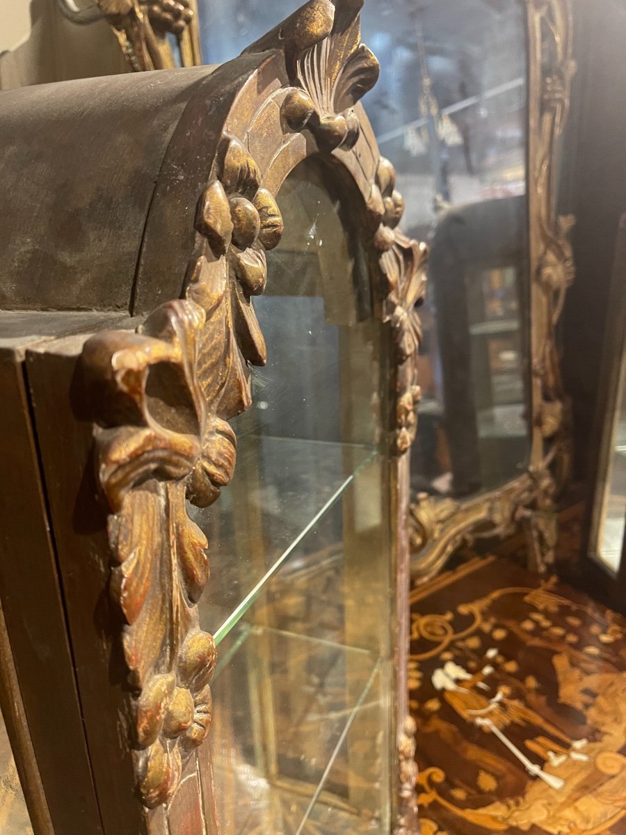 Paire De Vitrine Bois Doré-photo-3