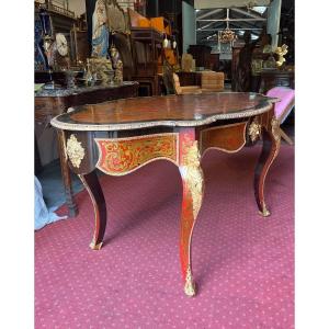 Napoleon III Middle Table In Ball Marquetry