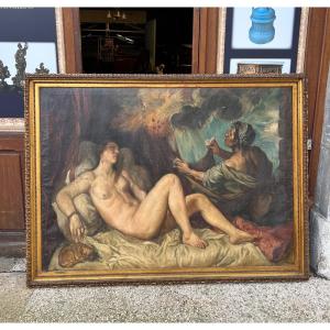 Very Large Painting On Canvas 18th