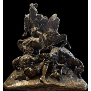 Bronze Statue Of Francis I Hunting A Wild Boar