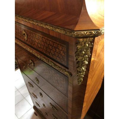 Small Secretary In Marquetry