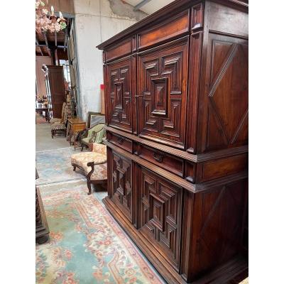 Buffet 4 Doors 3 Drawers Louis XIII