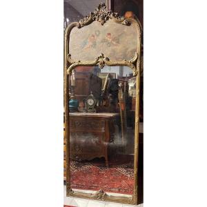 Louis XV Trumeau Golden Wood