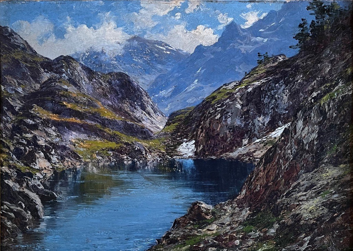 Charles-Alexandre Bertier (1860-1924), Le Lac Bernard, à La Pra de Belledonne
