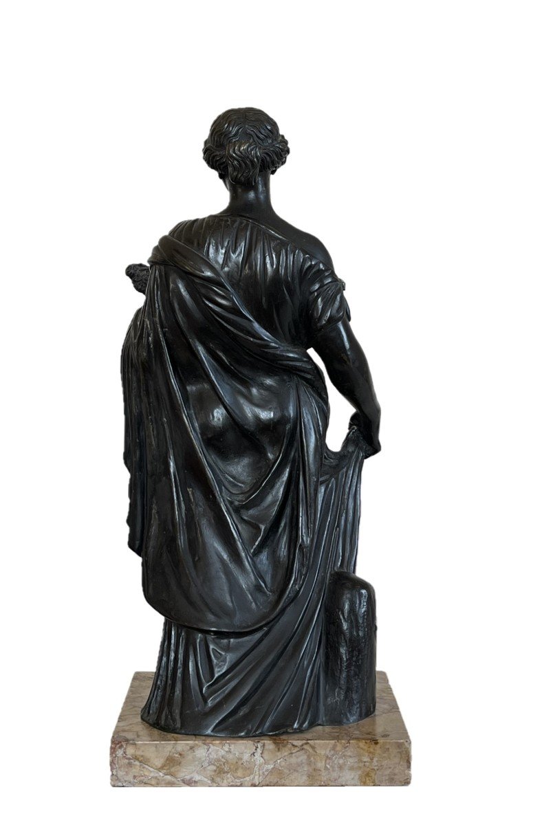 Flore Farnèse - Naples, XIXème siècle - Bronze à patine brun foncé et argenté-photo-2