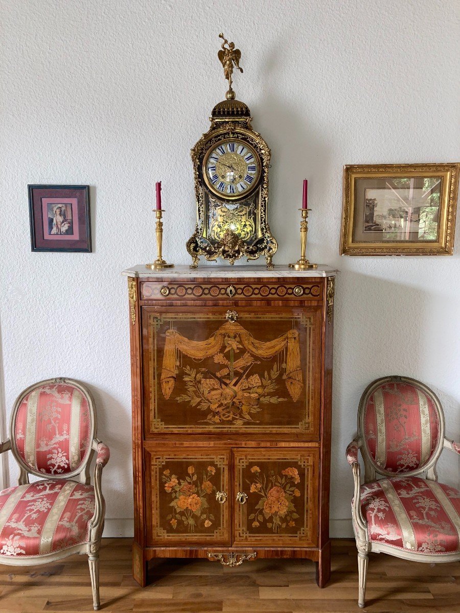 Secrétaire à abattant d’époque Louis XVI Estampillé J.b. Tuart Paris, Vers 1775 - 1780-photo-8