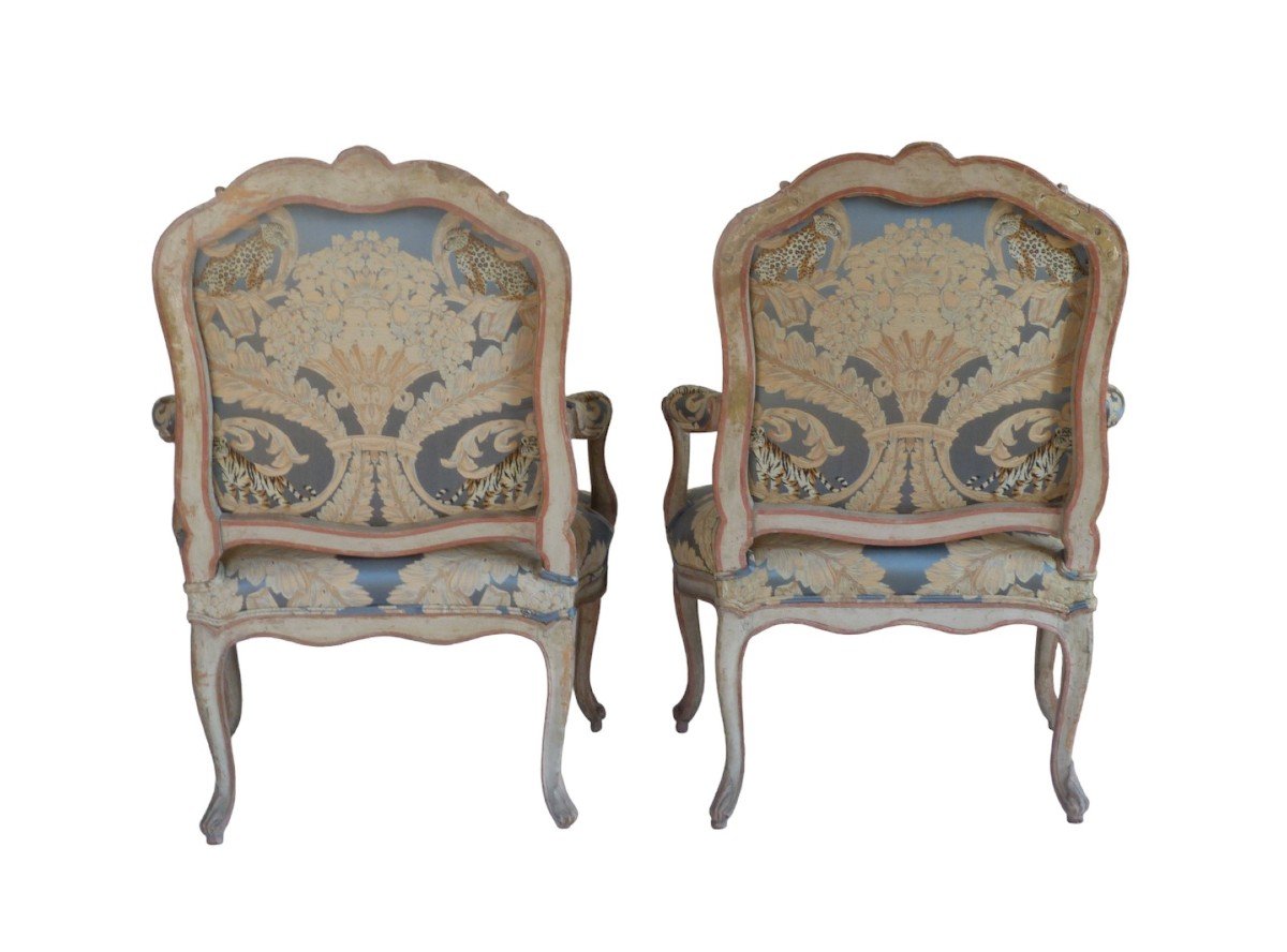 Paire de fauteuils d’époque Louis XV - Attribuée à Nicolas Heurtaut -photo-2