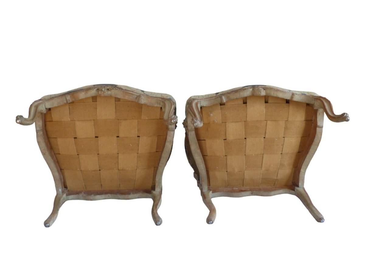 Paire de fauteuils d’époque Louis XV - Attribuée à Nicolas Heurtaut -photo-3