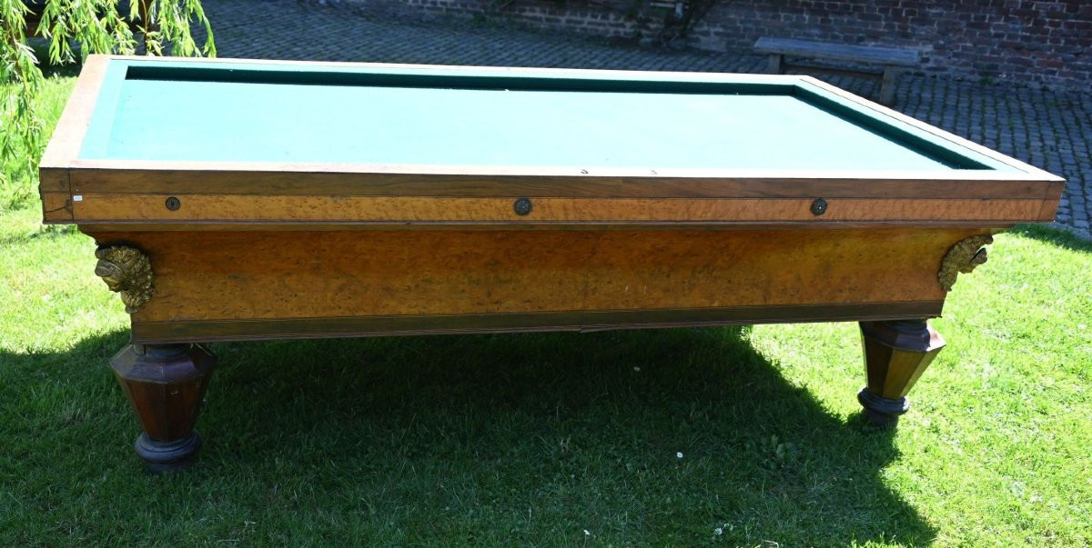 Charles X Billiard Table In Speckled Maple -photo-4