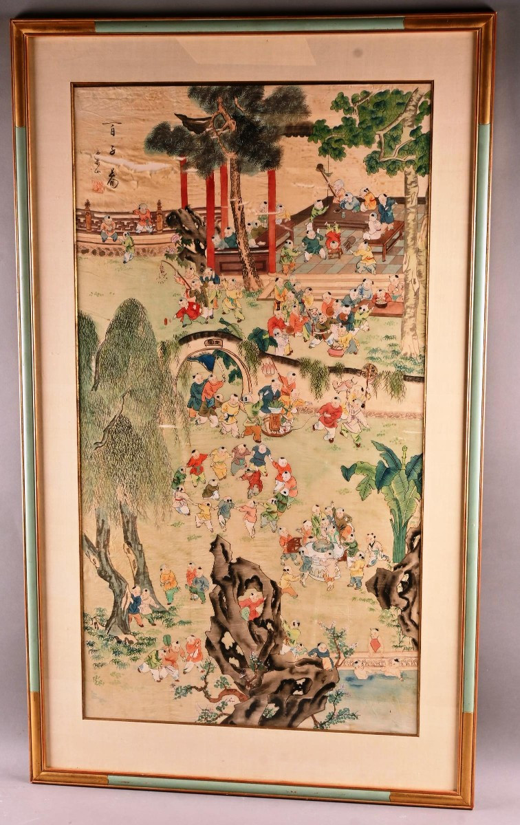 China. Painting On Silk.