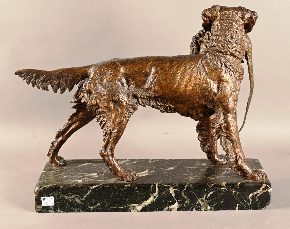 Patinated Bronze Sculpture Of A Dog -photo-4