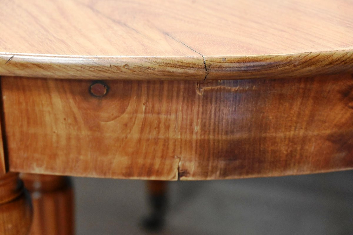 Long And Elegant Oval Louis-philippe Dining Table In Mahogany-photo-1