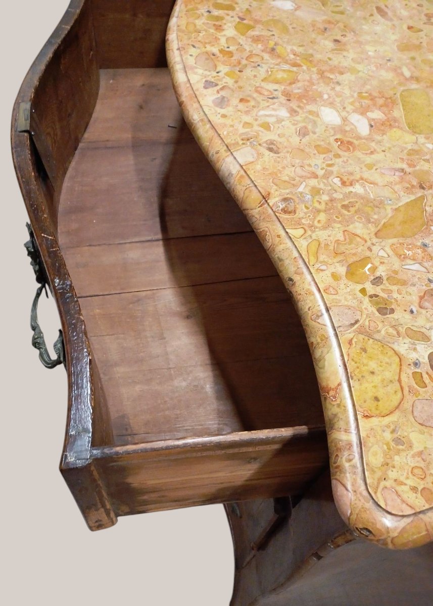 Commode tombeau en placage de bois exotique-photo-2