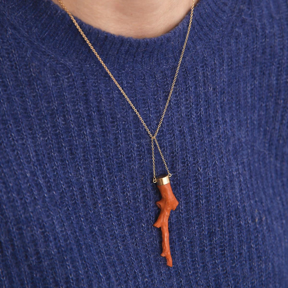 Coral Branch Pendant, Late Nineteenth
