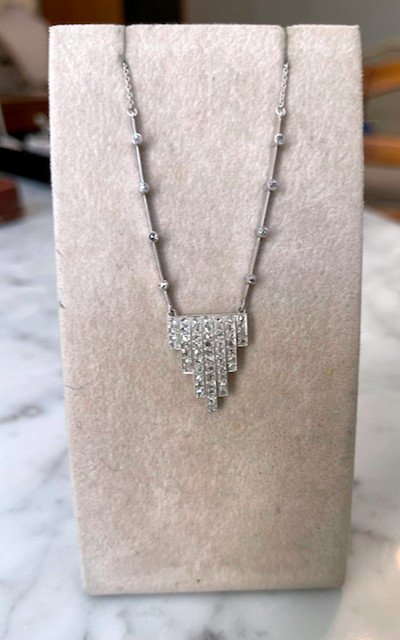 Collier époque Art Déco, Diamants-photo-2