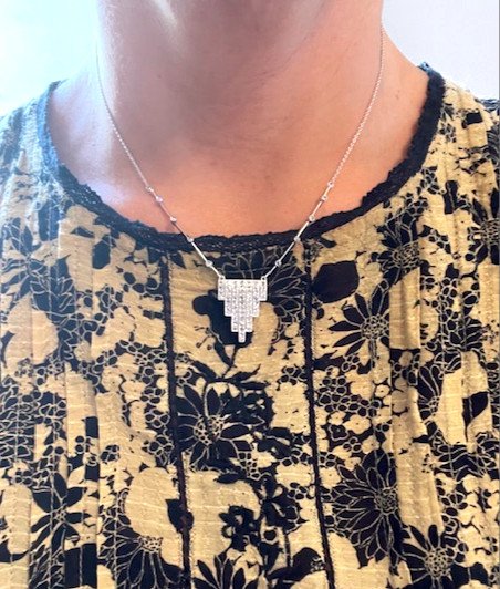 Collier époque Art Déco, Diamants-photo-3