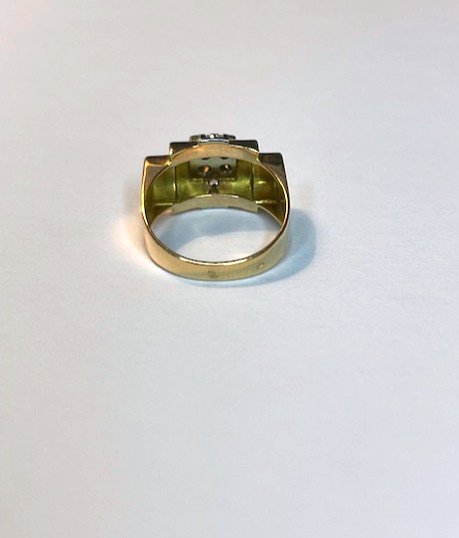 Bague Art Déco, Diamants.-photo-4