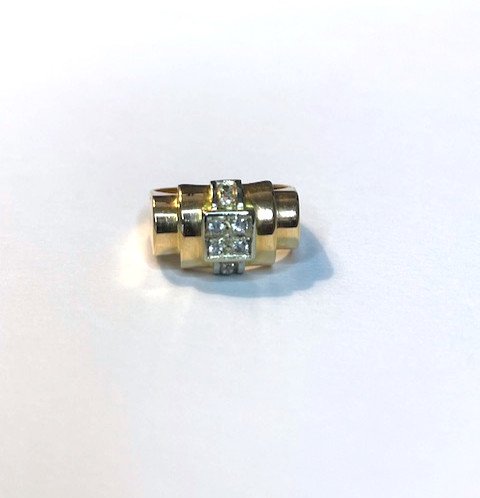 Bague Art Déco, Diamants.