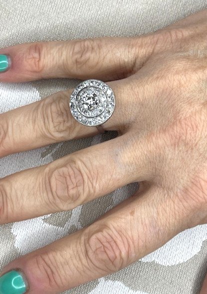 Art Deco Ring, Diamonds.-photo-2