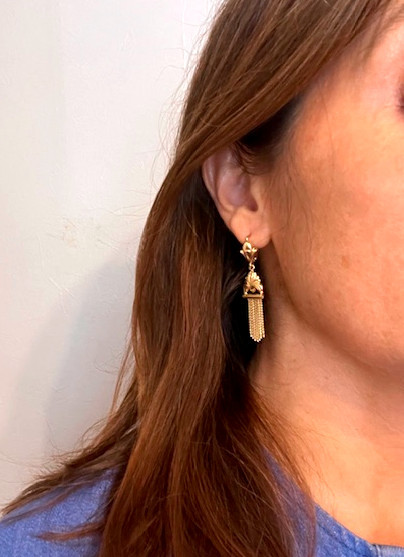 Paire de pendants d'oreille , or jaune-photo-2